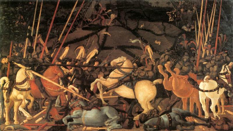 UCCELLO, Paolo Bernardino della Ciarda Thrown Off His Horse wt China oil painting art